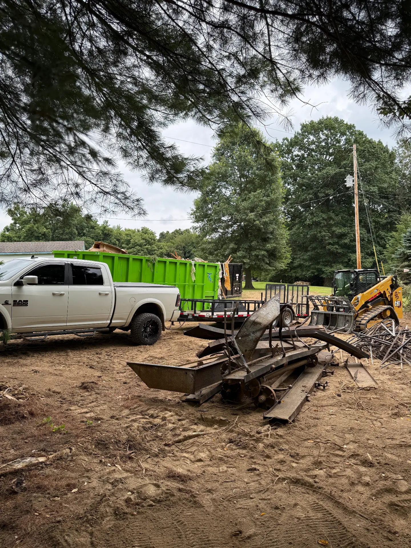 After: old mobile home torn down and hauled away, lot left clean